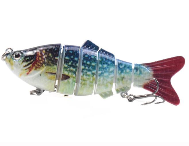 10cm 16.5g Multi-section Lure With Ring Beads Simulation Luya Multi-section Lure Submerged Bionic 6-section Lure