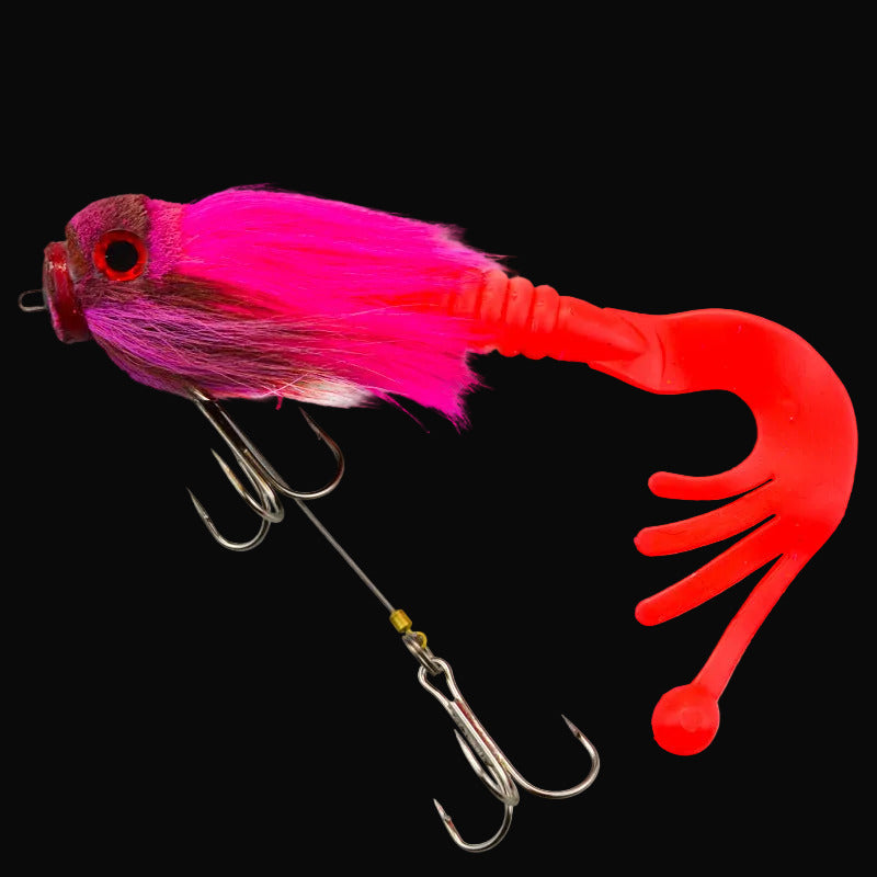Palisandro Baby Rat Swimbait Bucktail - Muskie/Pike Lure, Hand - tied Deer Hair, Solid Body Fishing Rig