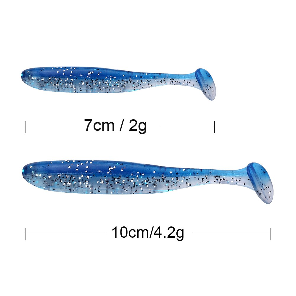 QXO 10pcs/Lot Soft Lures Silicone Bait 7cm 2g Goods For Fishing Sea Fishing Pva Swimbait Wobblers Artificial Tackle