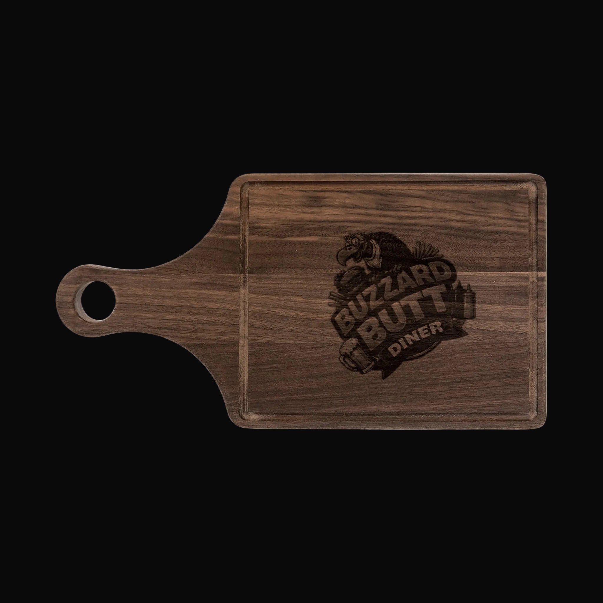 Buzzard Butt Diner Engraved Wooden Cutting Board