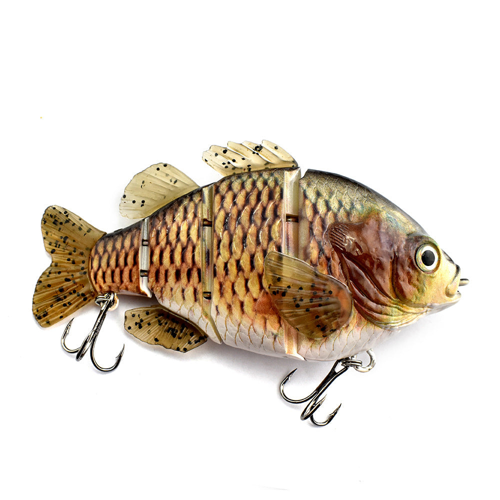 PVC Soft Tail Sub Bait 4-Section Tilapia Sub Multi Section Artificial Bait Freshwater Sub Bait