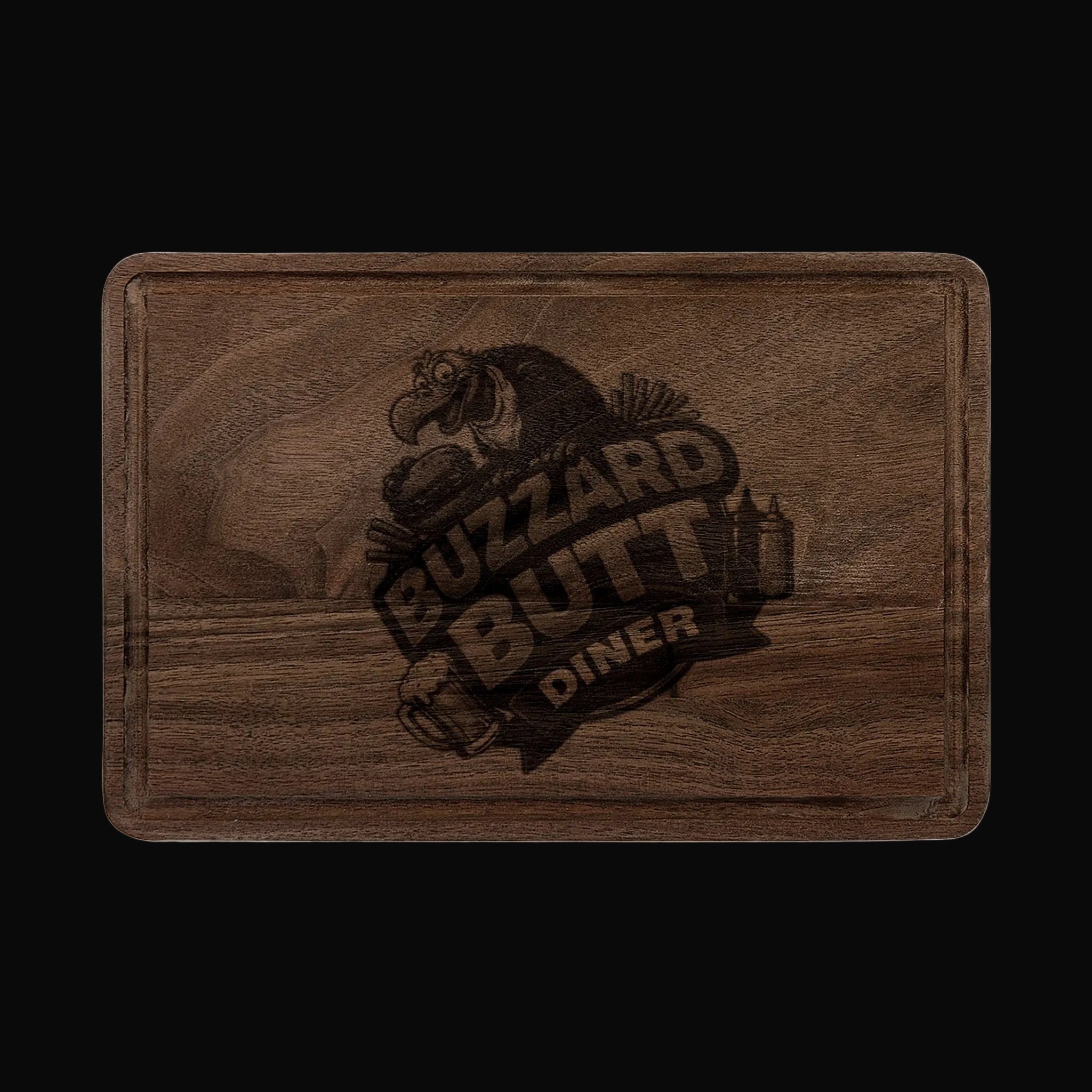 Buzzard Butt Diner Engraved Wooden Cutting Board