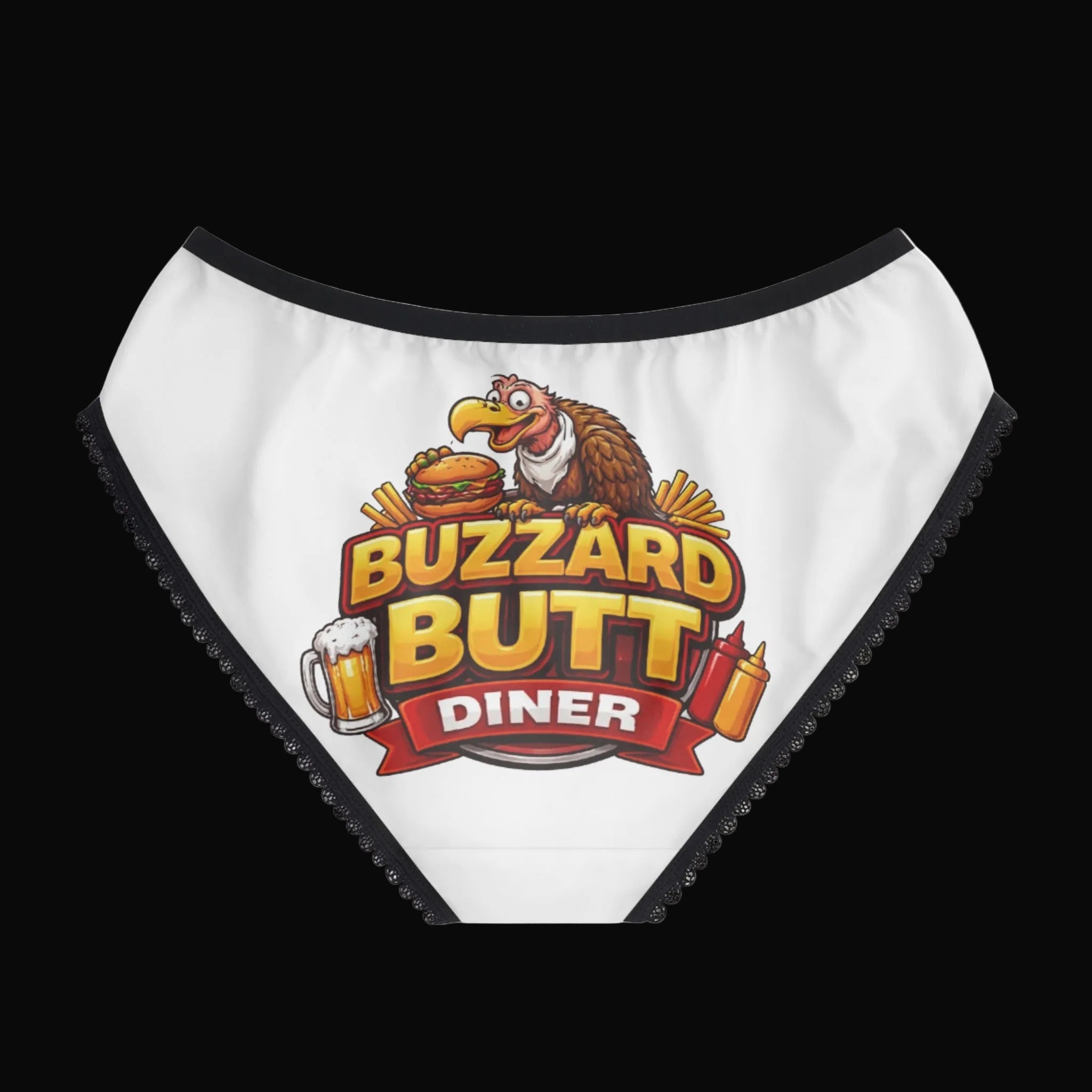 Buzzard Butt Diner Women's Briefs — 'Now Serving Tacos' Novelty Bikini Underwear
