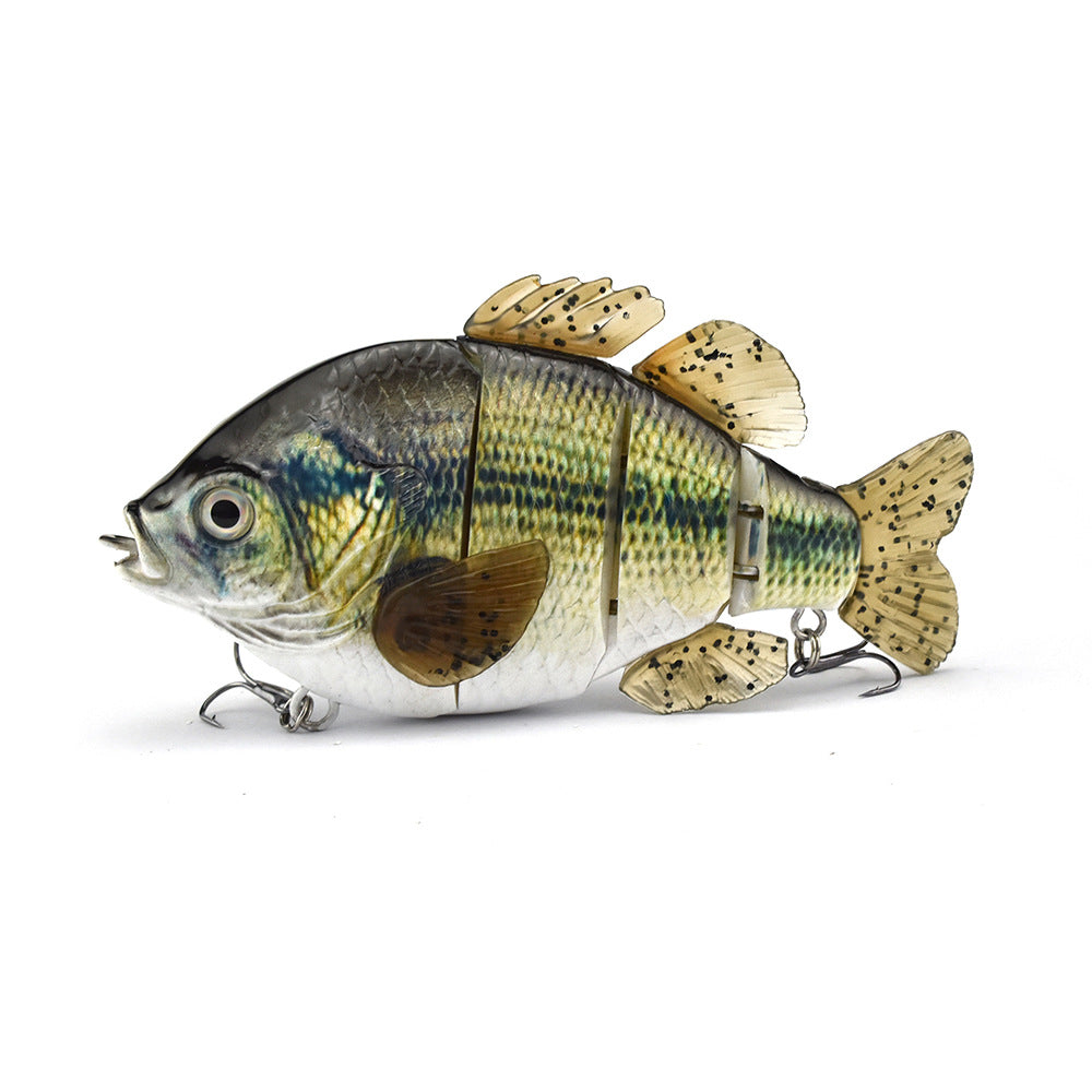 PVC Soft Tail Sub Bait 4-Section Tilapia Sub Multi Section Artificial Bait Freshwater Sub Bait