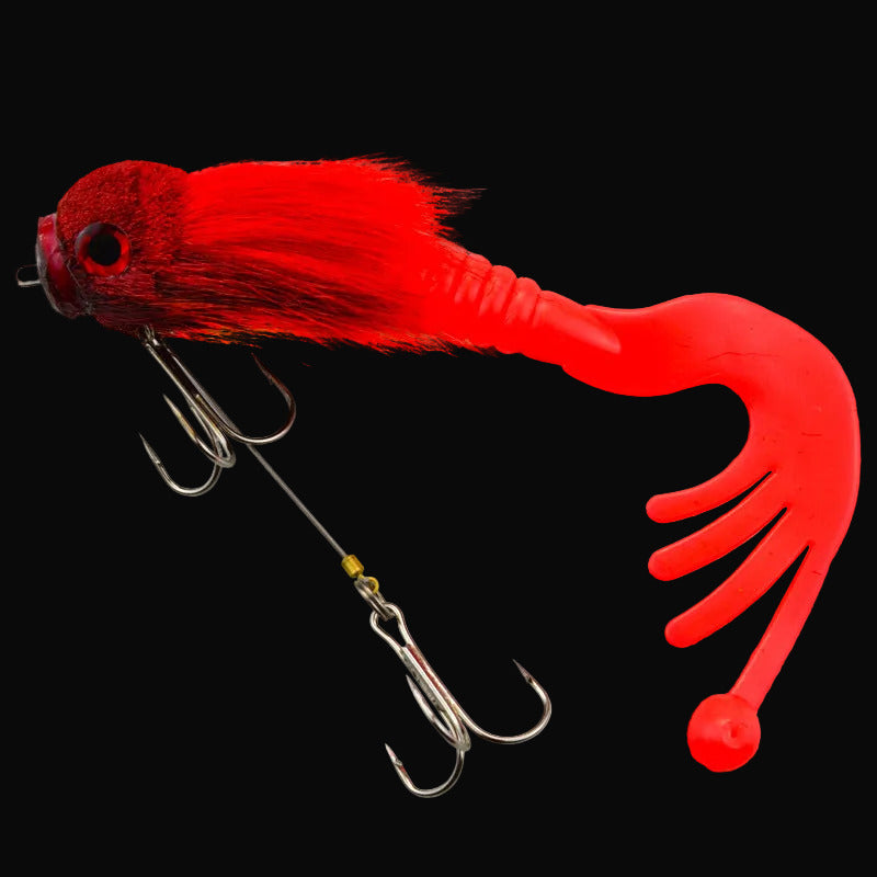 Palisandro Baby Rat Swimbait Bucktail - Muskie/Pike Lure, Hand - tied Deer Hair, Solid Body Fishing Rig