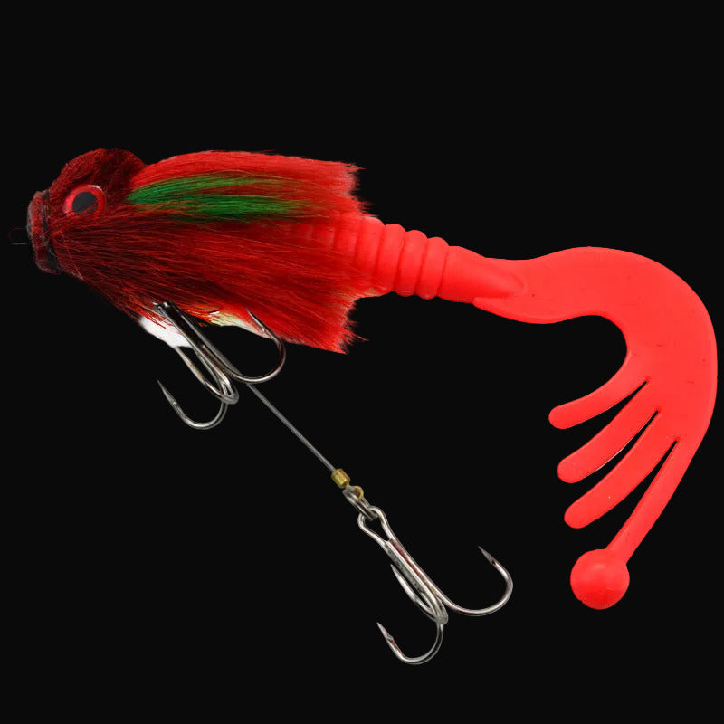 Palisandro Baby Rat Swimbait Bucktail - Muskie/Pike Lure, Hand - tied Deer Hair, Solid Body Fishing Rig