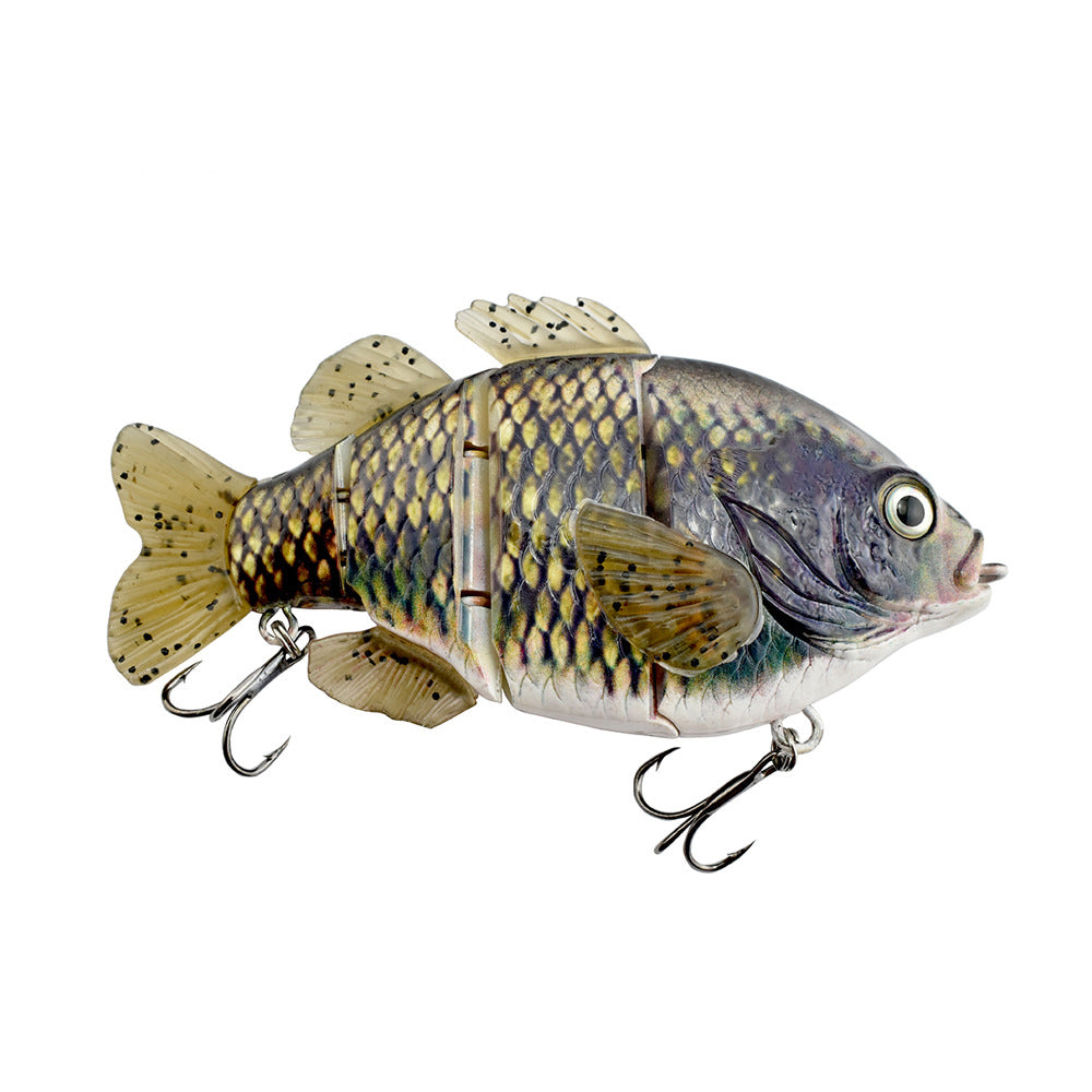 PVC Soft Tail Sub Bait 4-Section Tilapia Sub Multi Section Artificial Bait Freshwater Sub Bait