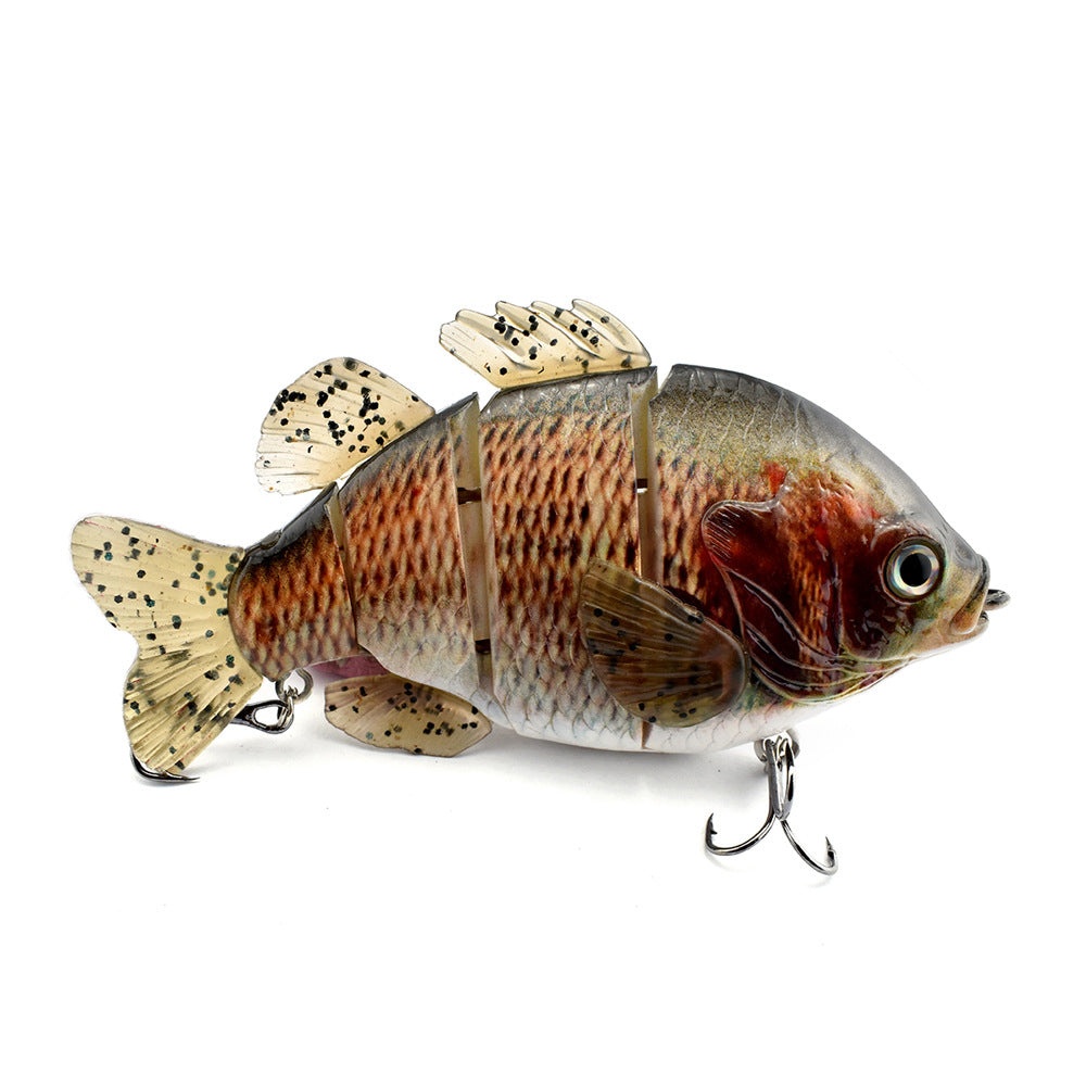 PVC Soft Tail Sub Bait 4-Section Tilapia Sub Multi Section Artificial Bait Freshwater Sub Bait