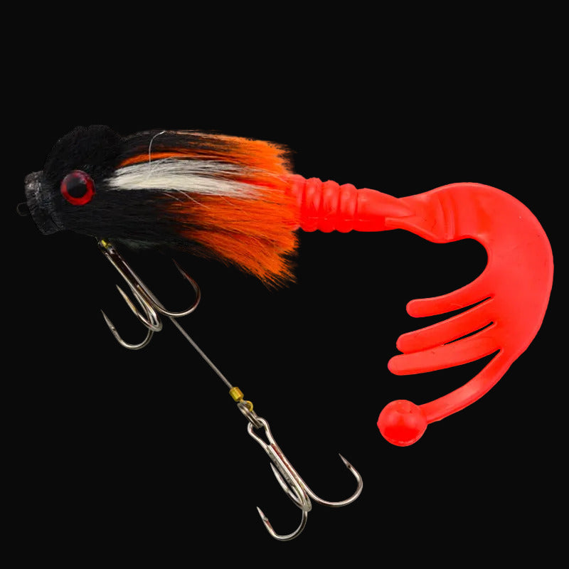 Palisandro Baby Rat Swimbait Bucktail - Muskie/Pike Lure, Hand - tied Deer Hair, Solid Body Fishing Rig