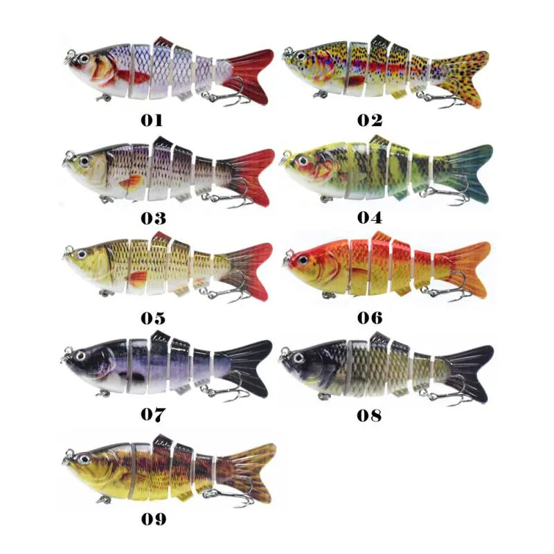 10cm 16.5g Multi-section Lure With Ring Beads Simulation Luya Multi-section Lure Submerged Bionic 6-section Lure