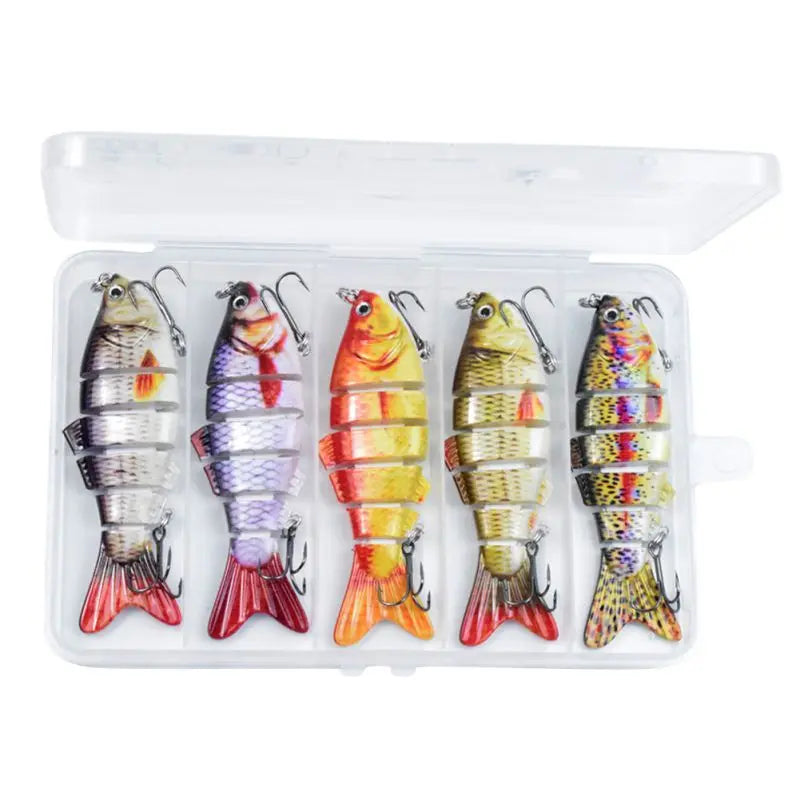 10cm 16.5g Multi-section Lure With Ring Beads Simulation Luya Multi-section Lure Submerged Bionic 6-section Lure